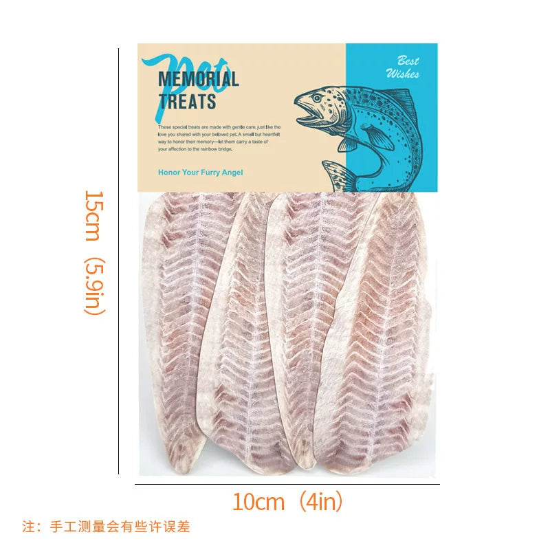 Simulated cod fillet slices — handmade paper