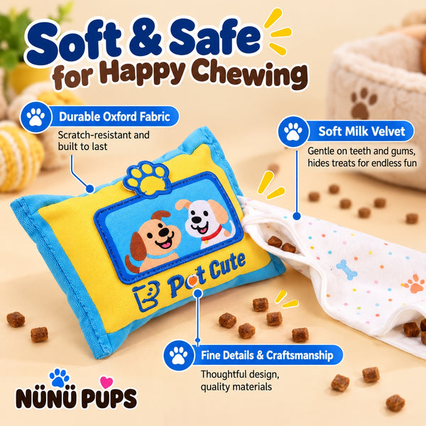 Pull & Sniff Tissue Box Snuffle Dog Toy